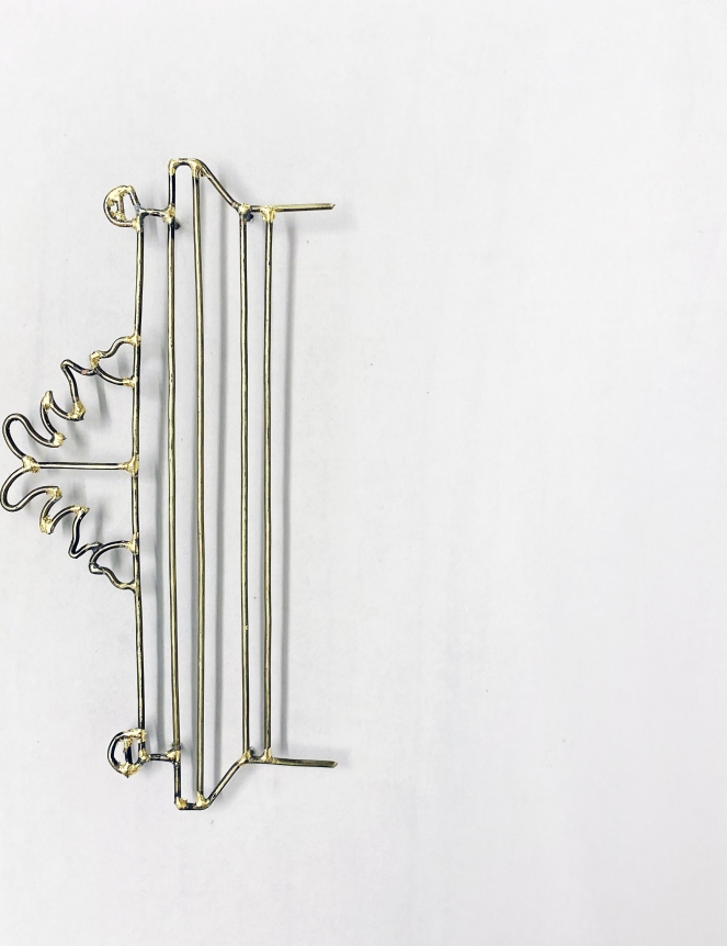 Najmun Nahar Keya Yume-no-sen (14) Gas welded brass and gold leaf on Japanese paper, wood, archival glue 12 x 9.4 in. 2019