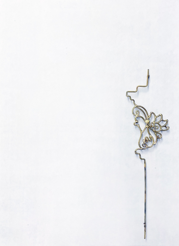 Najmun Nahar Keya Yume-no-sen (4) Gas welded brass and gold leaf on Japanese paper, wood, archival glue 16 x 11.5 in. 2019