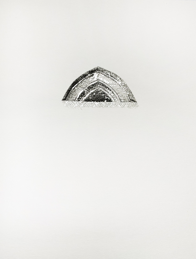 Najmun Nahar Keya Corinthian Dhaka (1) Charcoal, graphite, rabbit skin glue, silver, on Fabriano archival paper 11 x 14 in. 2019