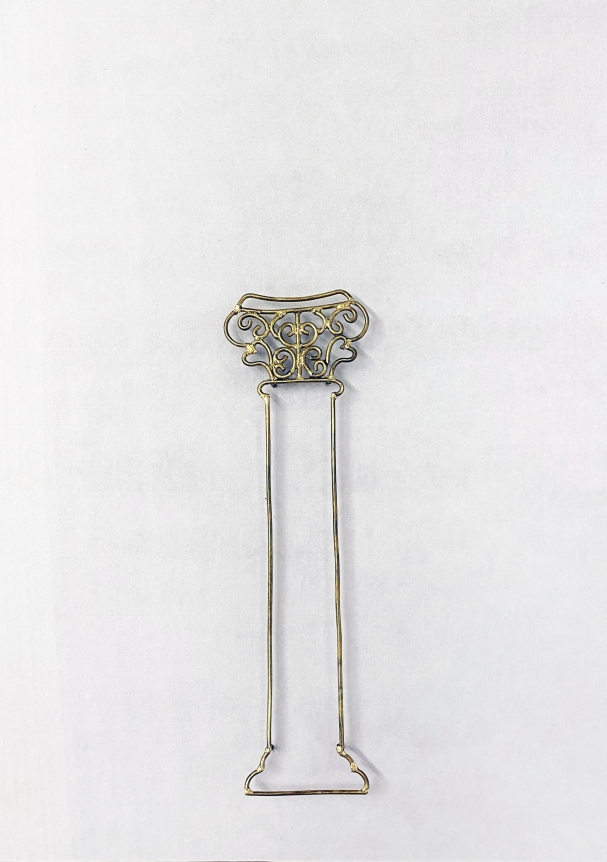 Najmun Nahar Keya Yume-no-sen (7) Gas welded brass and gold leaf on Japanese paper, wood, archival glue 16 x 11.5 in. 2019