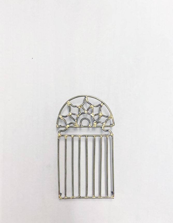 Najmun Nahar Keya Yume-no-sen (19) Gas welded brass and gold leaf on Japanese paper, wood, archival glue 16 x 11.5 in. 2019