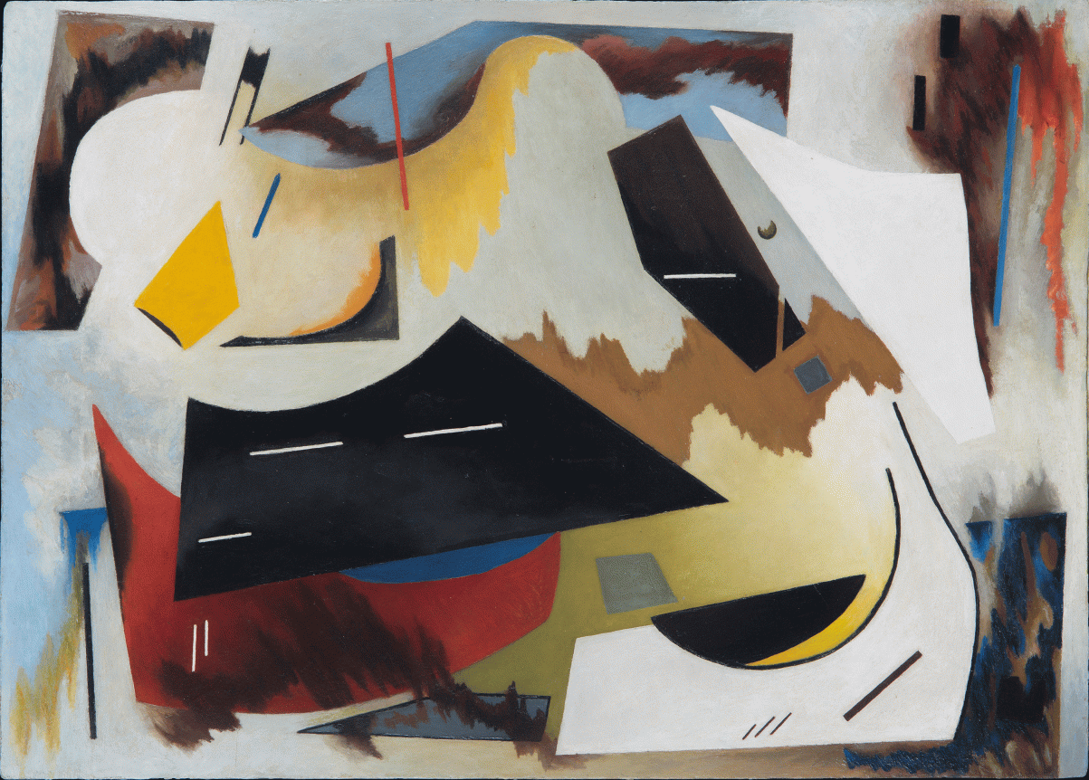 "Colorstructive Abstraction," 1944, oil on masonite, 28 x 20 in.