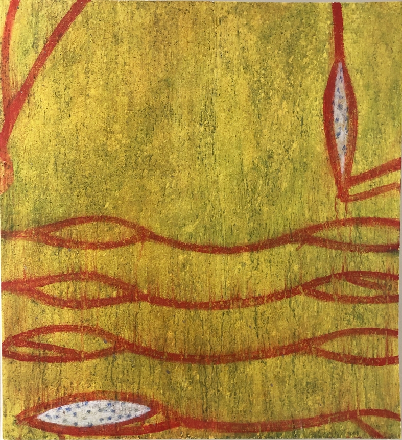Untitled, 2013, acrylic on wood, 27 x 24 in.