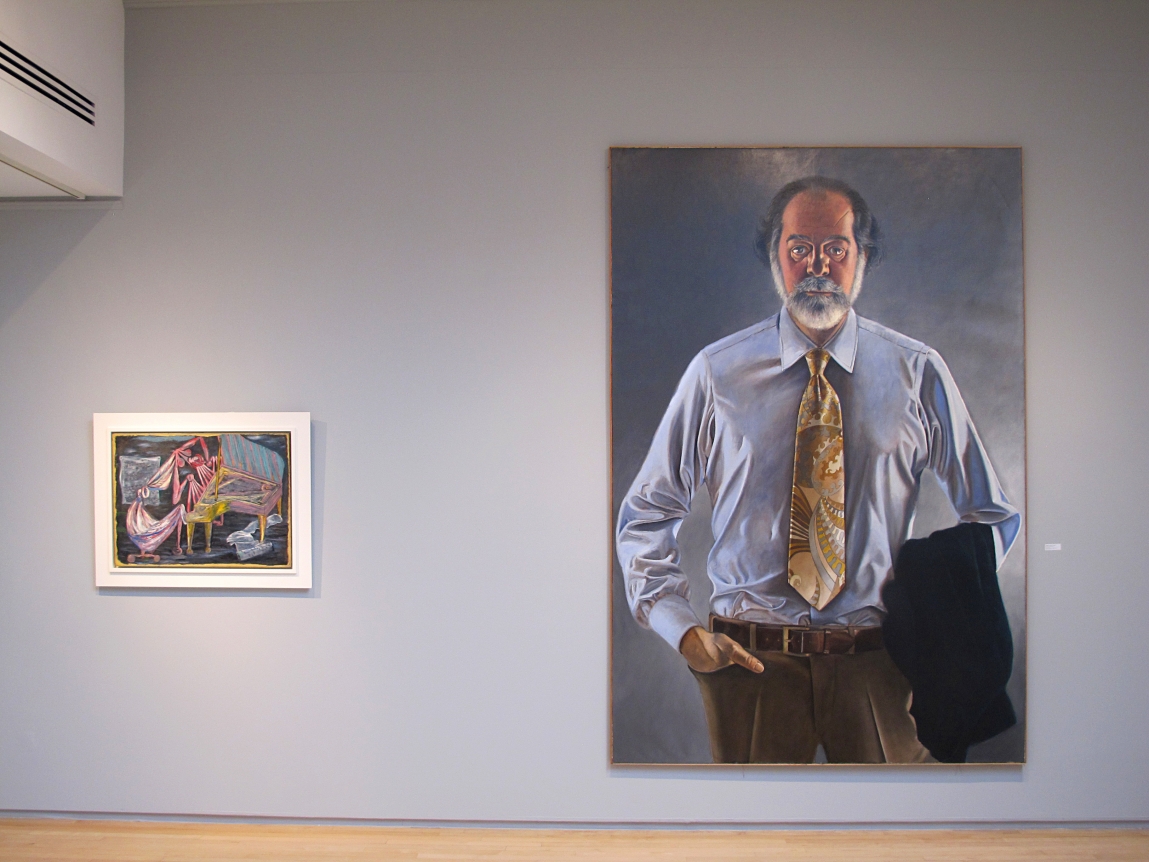 From RIght to Left:, ALFRED LESLIE (b. 1927), Robert C. Scull, 1967-1970, Oil on linen, 102 ¼ x 68 ½ in.