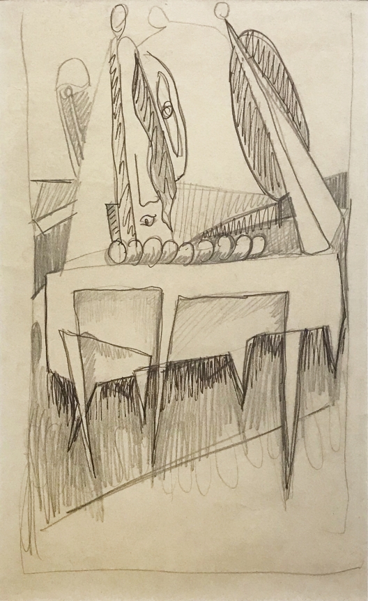Mark Rothko Untitled (recto-verso-sketch), 1942/43, ink and pencil on paper, 12 x 9 in.