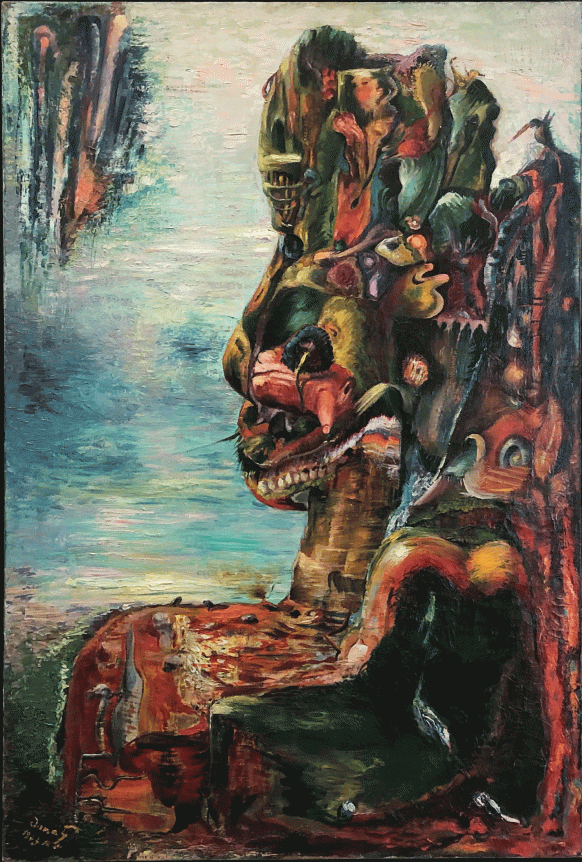 Arcimboldo, 1945, oil on canvas, 30-1/8 x 20-1/8 in.