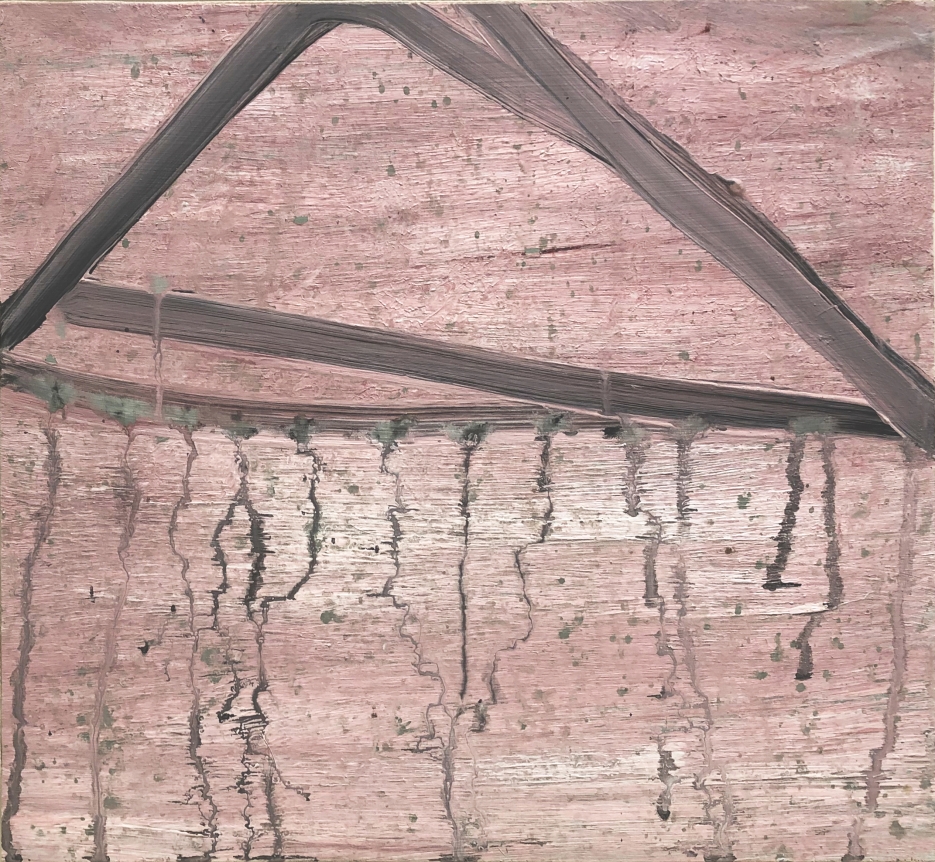Untitled, 2018, acrylic on wood, 16 x 15 in.