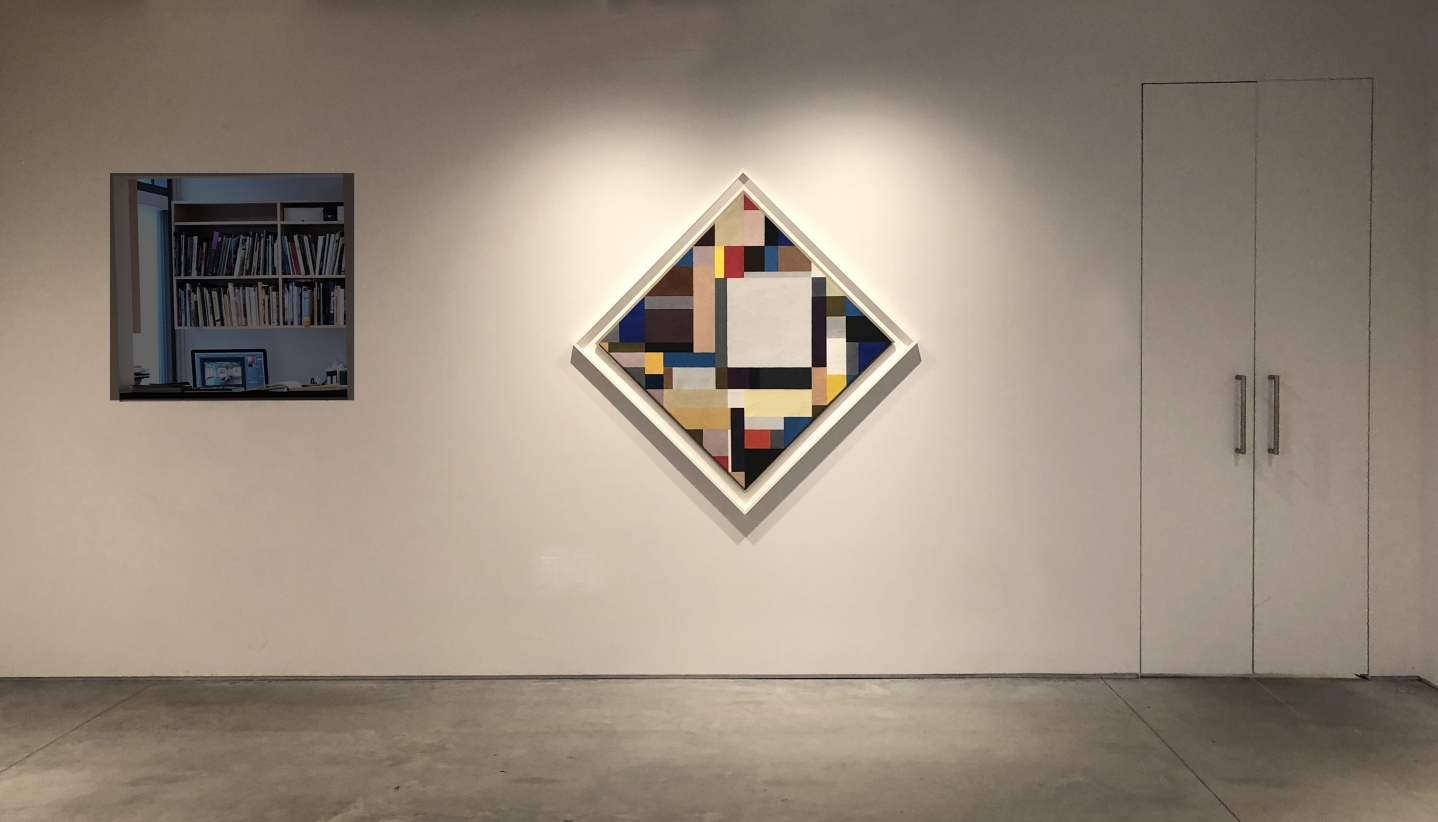 Architectural Diamond, c. 1952, Oil on canvas, 48 inches, (diagonal)