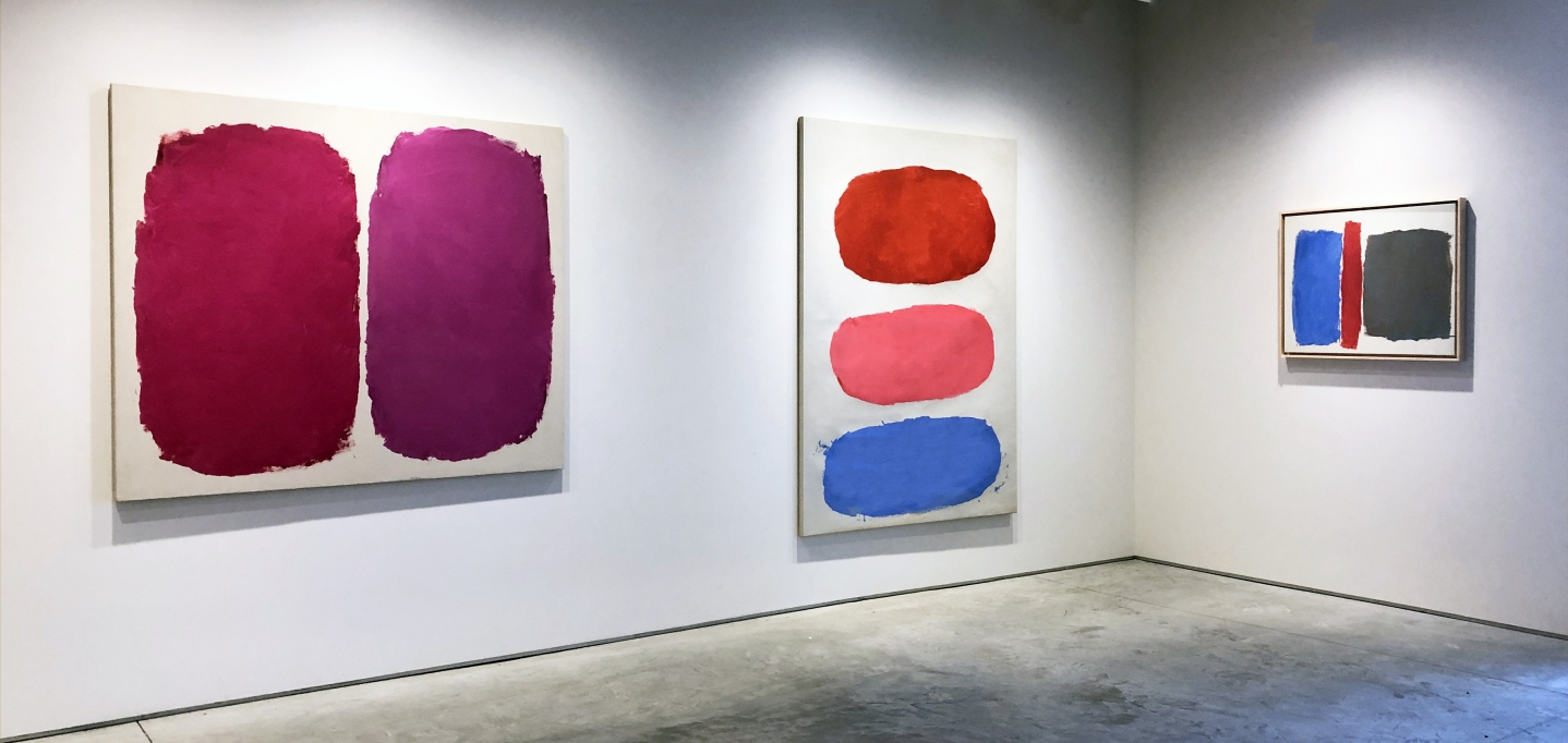 (from left) Untitled, 1960, oil on canvas, 51 x 60 in., Untitled, 1959, oil on canvas, 71 1/4 x 50 1/4 in., Untitled (#446), 1961, oil on canvas, 25 x 31 in.