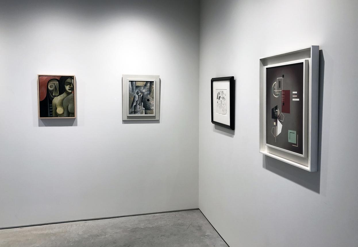 From Right to Left:, JEAN XCERON (1890-1967), Composition #212, 1941, Oil on canvas, 21 x 16 in.
