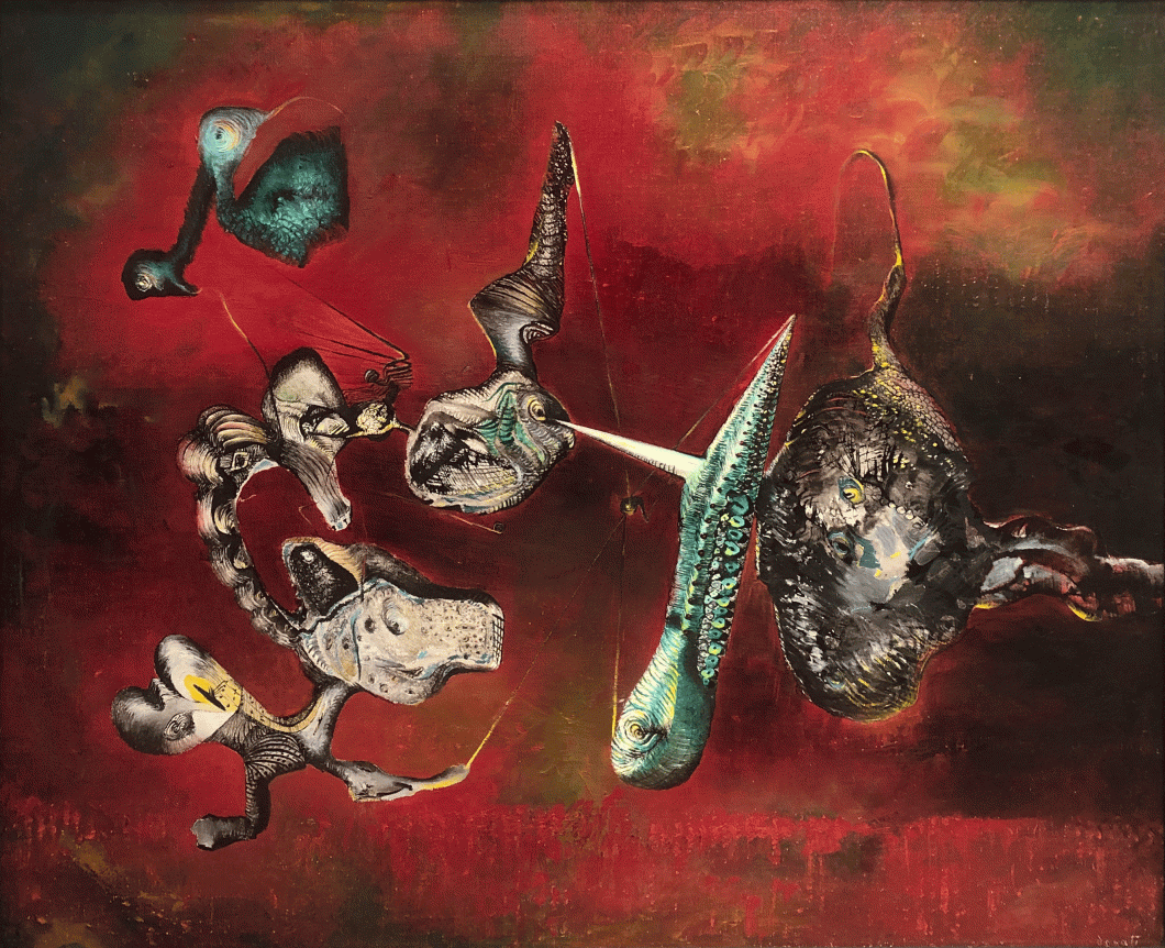 Á la Recherche de l’Or, 1945, oil on canvas, 25 x 29-7/8 in.