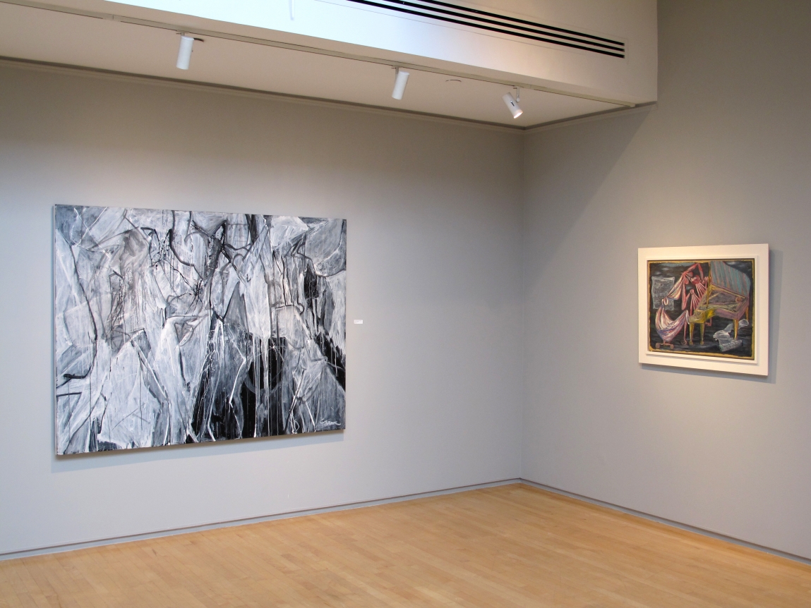 From Right to Left:, DAVID SMITH (1906-1965), Untitled (Marlowe at Harpsichord), 1946, Oil on paper mounted on panel, 21 ¾ x 29 ¾ in.