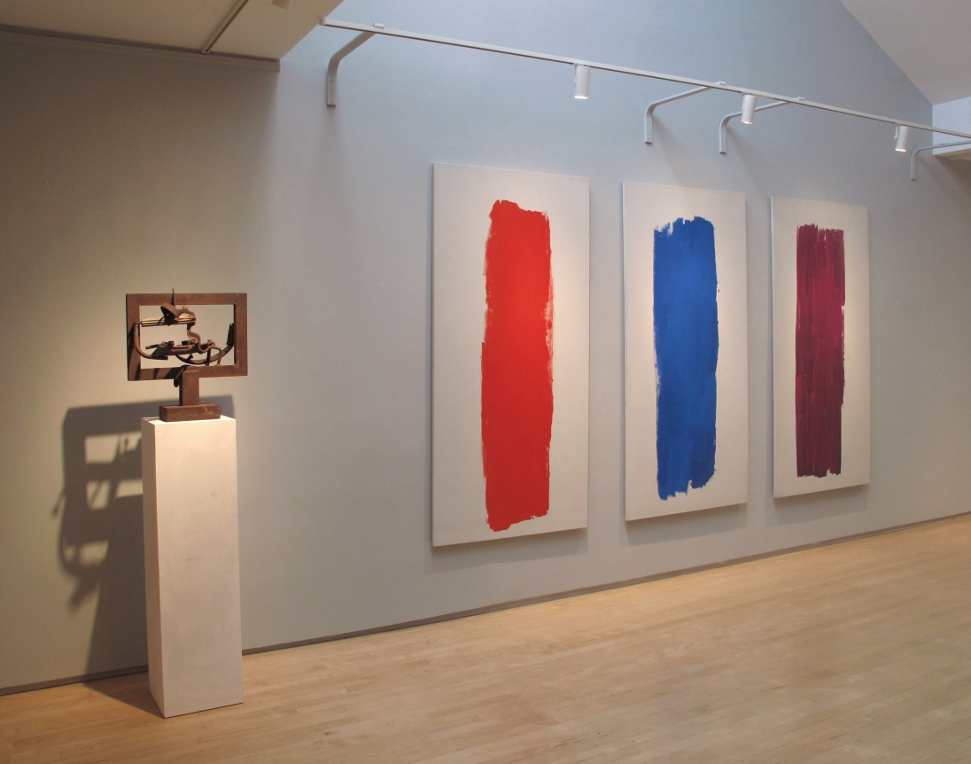 From Right to Left:, RAY PARKER (1922-1990), Untitled, 1963, Oil on canvas, Three panels: 74 x 36 in. each, Overall: 74 x 138 in.
