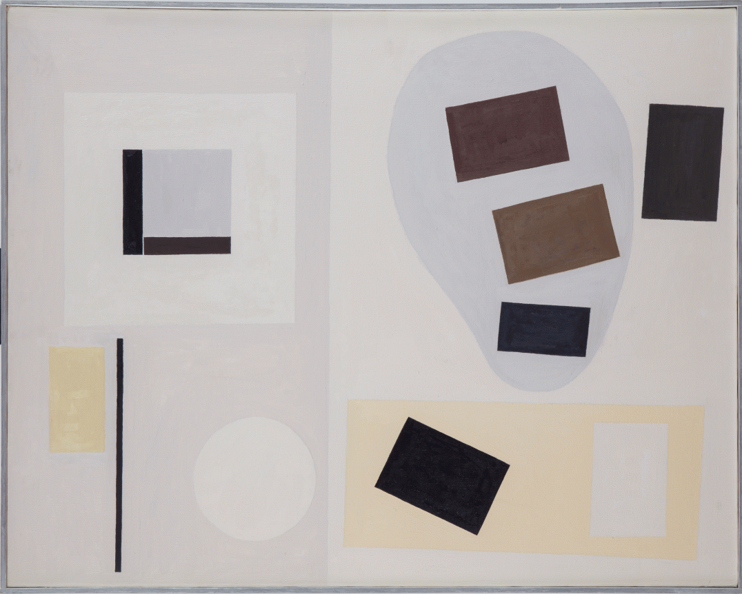 "Trinity #6 (With Biomorphic Shadow)," 1968, oil on canvas, 29 x 37 in.