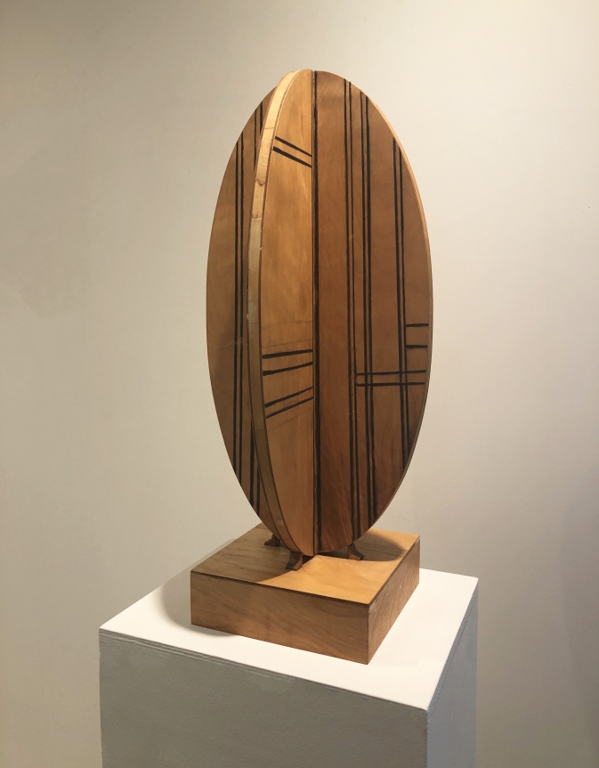 Ilya Bolotowsky Untitled, c. late 1970s, charcoal on wood, 27 x 11 x 11 in.
