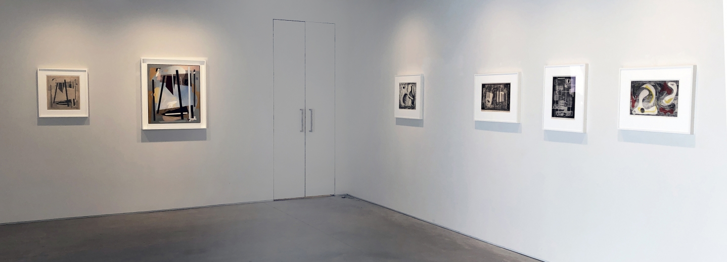 From Right to Left:, Suspension, 1946, Etching on paper, 9 ¾ x 14 ½ in., Ed. 21/30