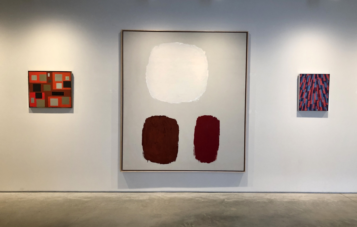 From Right to Left:, MYRON STOUT (1908-1987), Untitled, c. 1950, Oil on canvasboard, 20 x 16 in.
