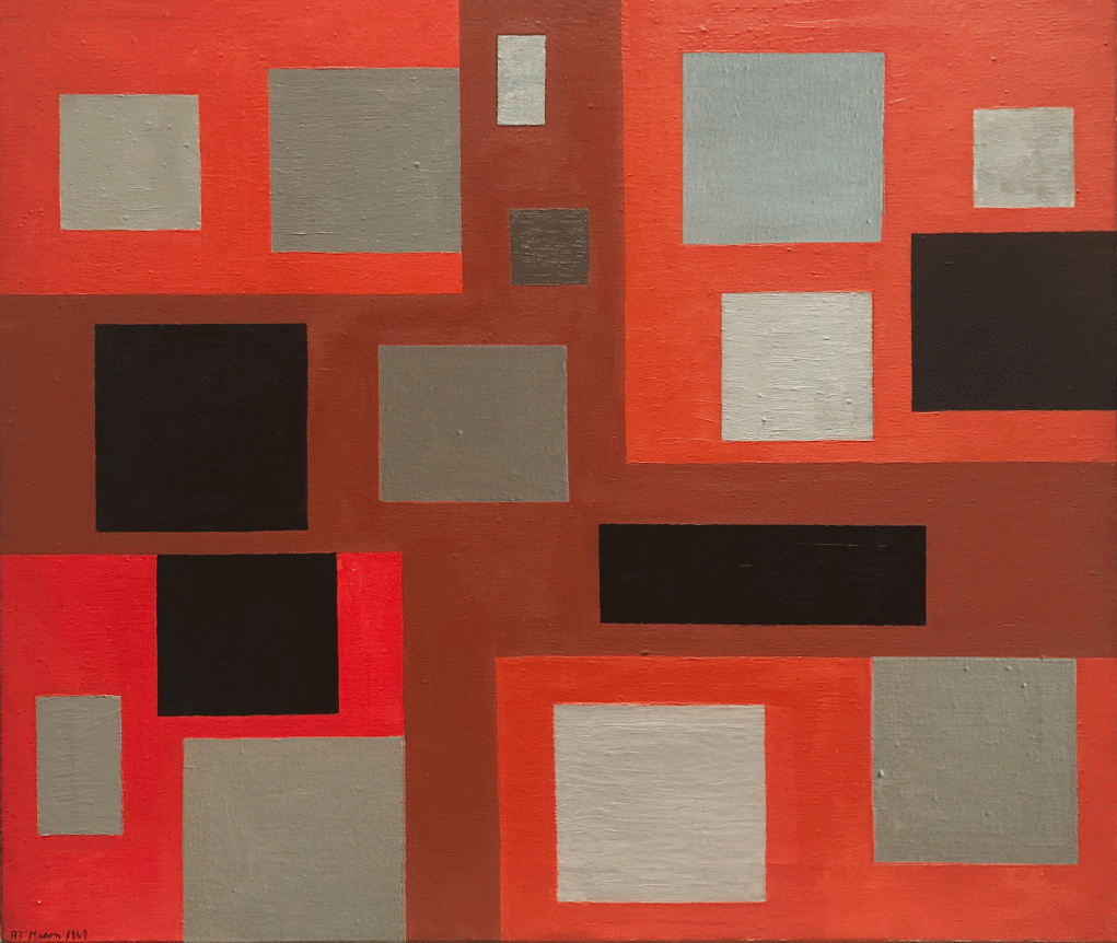 "#1 Towards a Paradox," 1969, oil on canvas, 19 x 22 in.