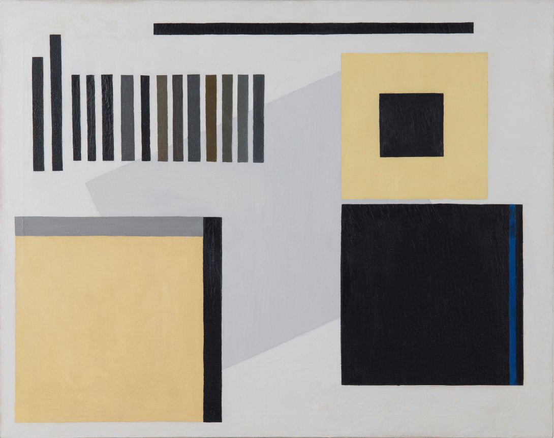 "Trinity #5, The Right Angle of Trinity," 1968, oil on canvas, 30 x 38 in.