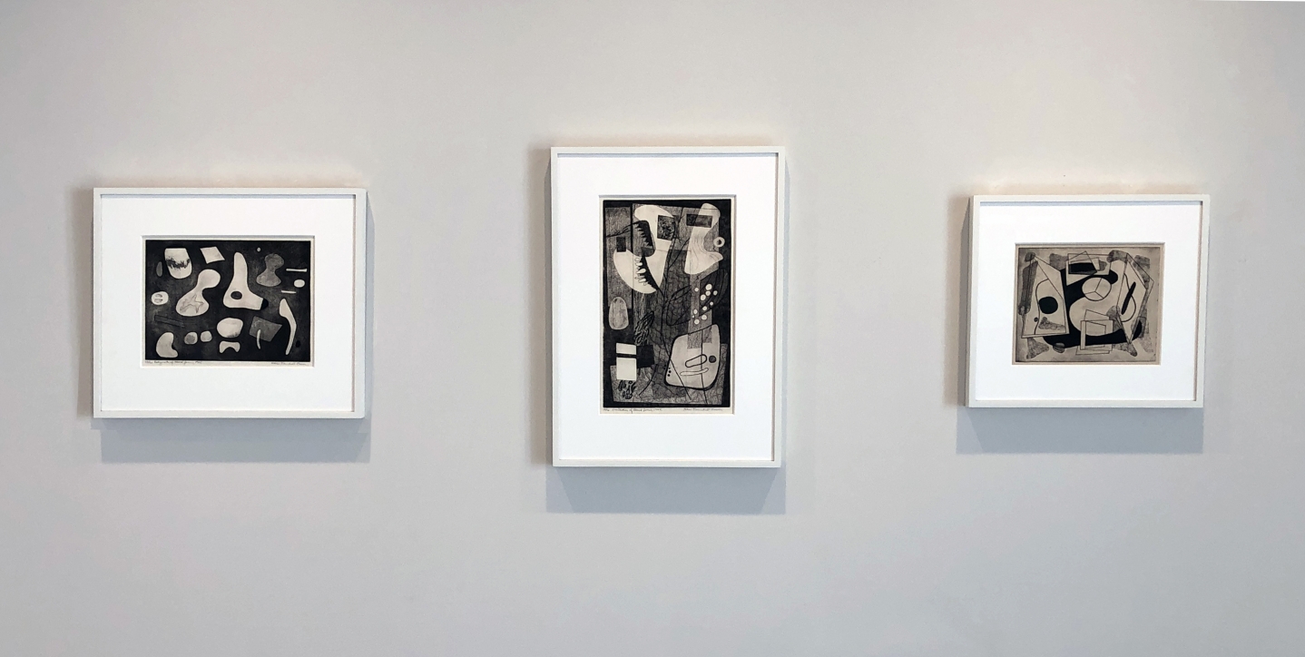 From Right to Left:, Aqua Black, 1945, Etching with aquatint on paper, 8 ½ x 10 in., Ed. 1/10