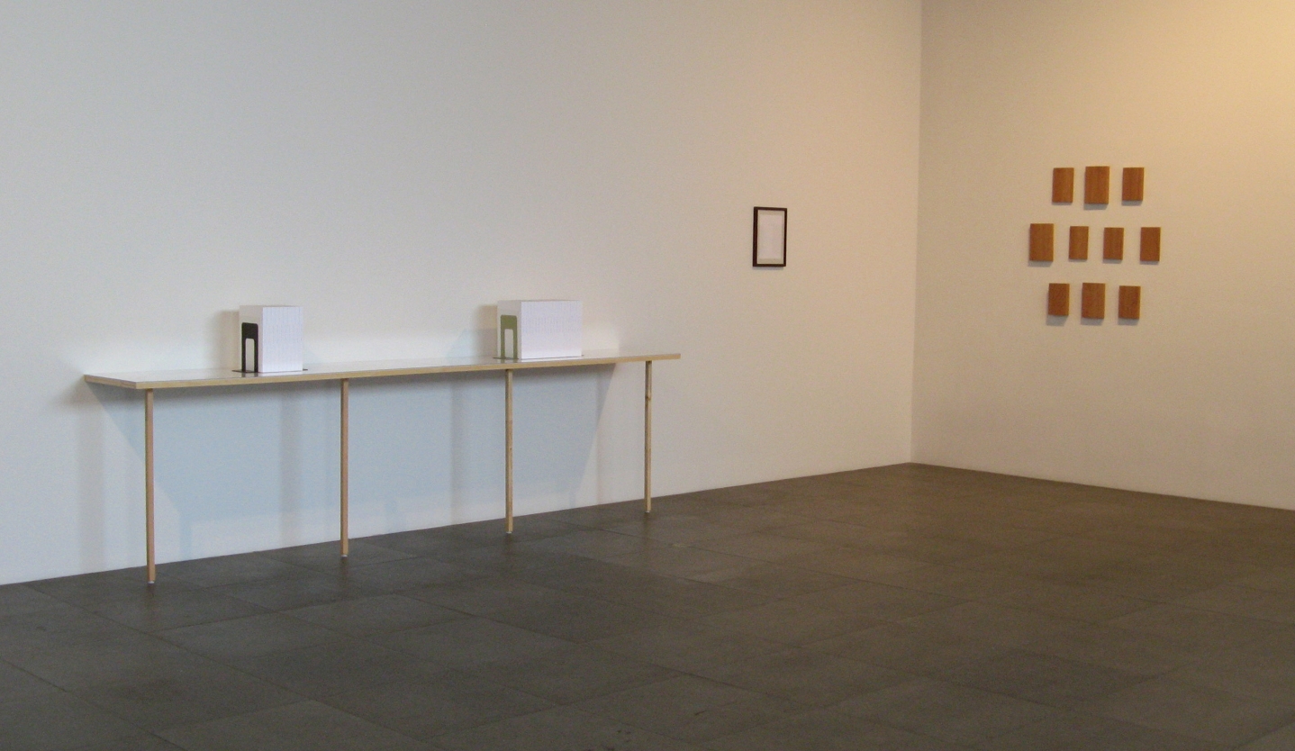 Installation of Art & Language, Stephanie Brooks, Helen Mirra, and Ian Wilson, May 11 – June 23, 2007 