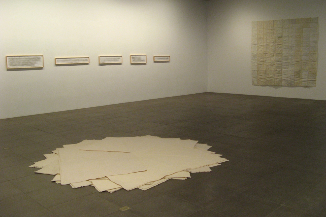 Installation of Art & Language, Stephanie Brooks, Helen Mirra, and Ian Wilson, May 11 – June 23, 2007 