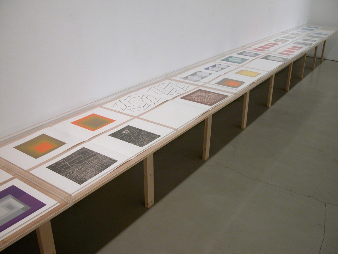 Installation view of Josef Albers, Formulation: Articulation (1972), 2010 at Peter Blum SoHo.