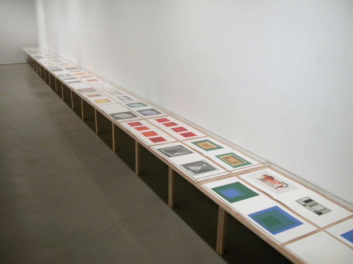 Installation view of Josef Albers, Formulation: Articulation (1972), 2010 at Peter Blum SoHo.