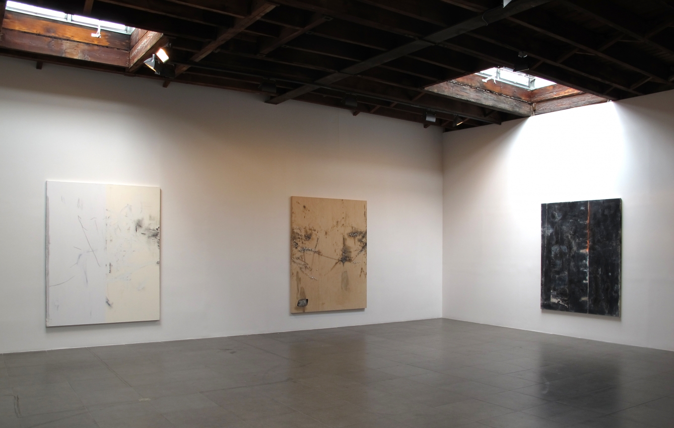 Installation view of Rosy Keyser, Promethean Dub, 2011 at Peter Blum Chelsea.