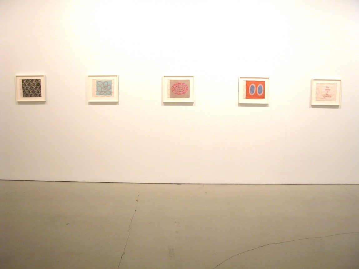 Installation of Ode à L’Oubli, September 30 – November 13, 2004 