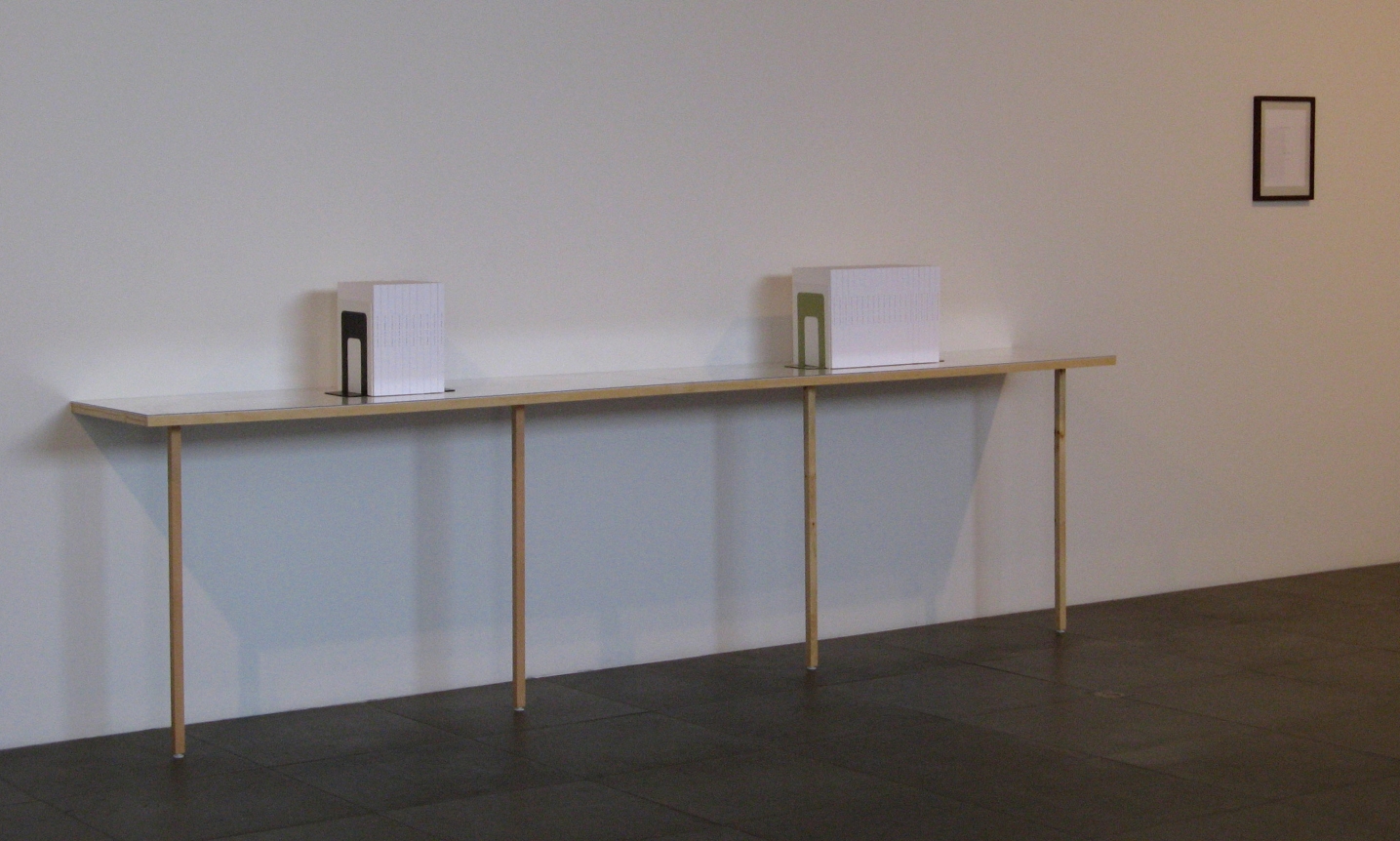 Installation of Art & Language, Stephanie Brooks, Helen Mirra, and Ian Wilson, May 11 – June 23, 2007 