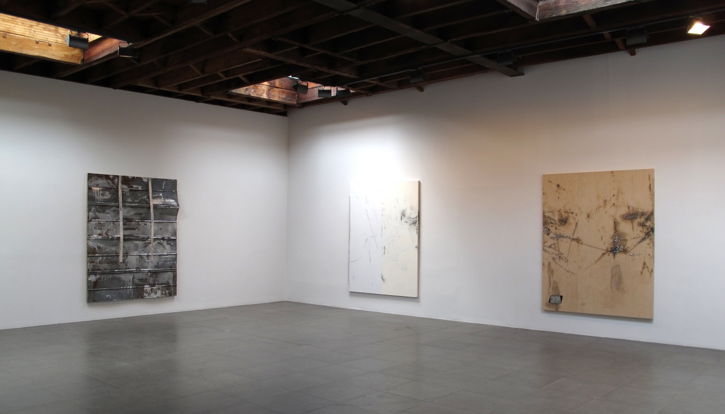 Installation view of Rosy Keyser, Promethean Dub, 2011 at Peter Blum Chelsea.