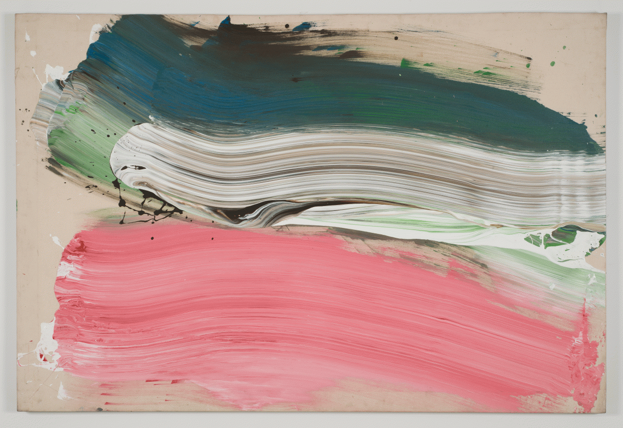 Ed Clark "Untitled", 2009 Acrylic on canvas 50-1/8 x 73-11/16 inches