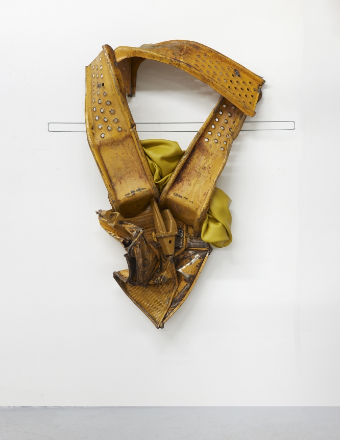 Kennedy Yanko, "Making Light", September 2020, paint skin, metal, painted wire, 64 by 58 by 21 inches (163 by 147 by 53 cm). Sculpture by Kennedy Yanko.