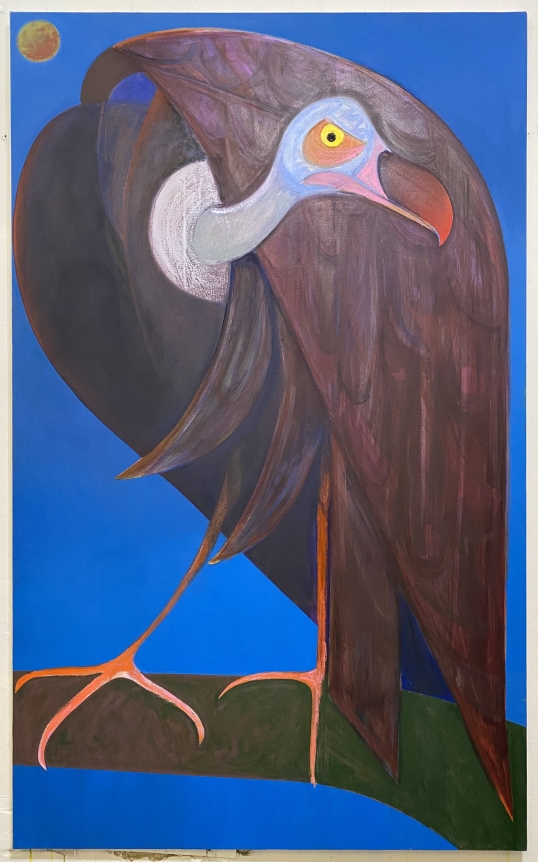 Antone Könst, "Vulture", 2020, oil on canvas, 78 inches by 48 inches.
