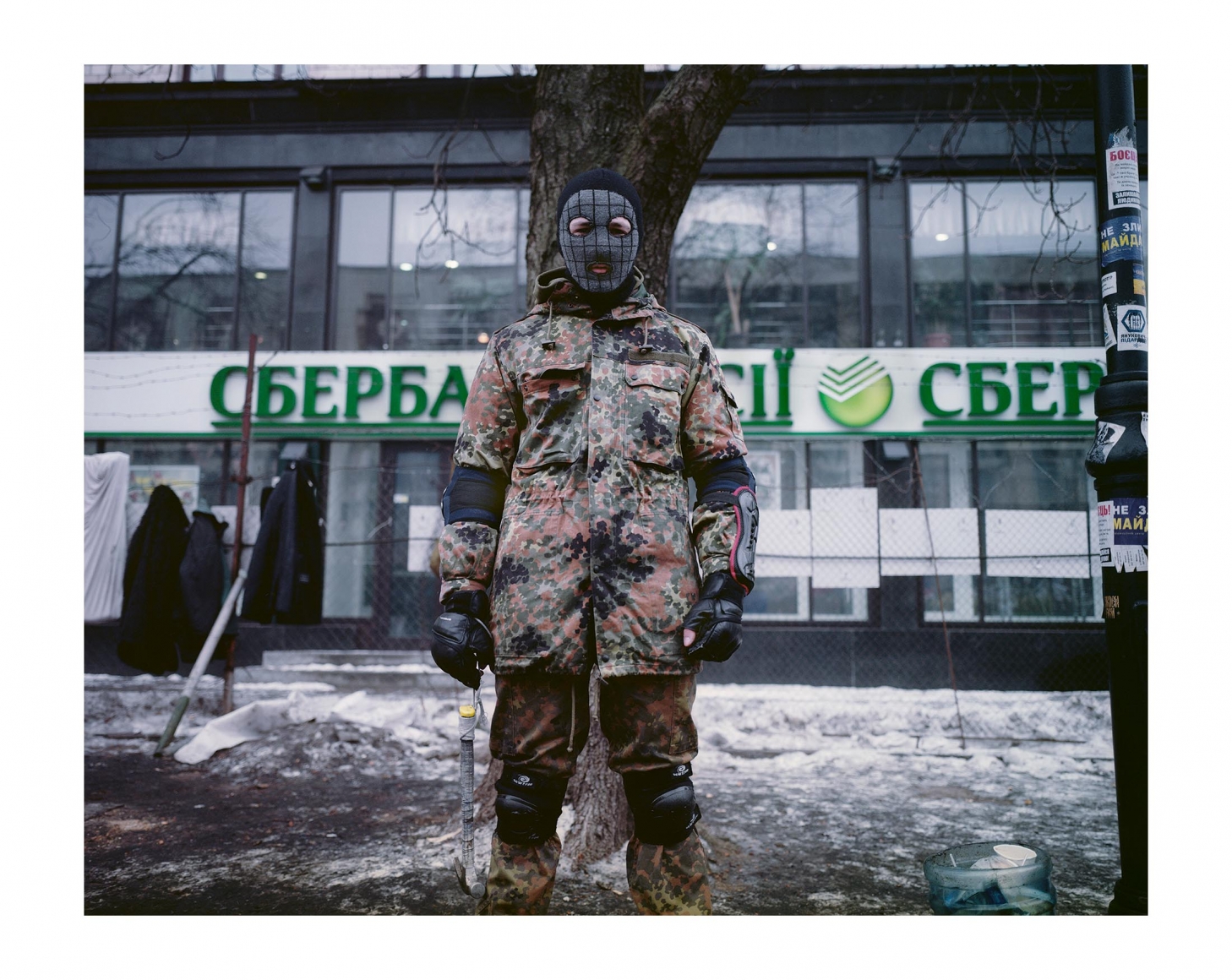 Maydan Protestor, Kiev 2014, 25 3/16 x 31 ½ inches