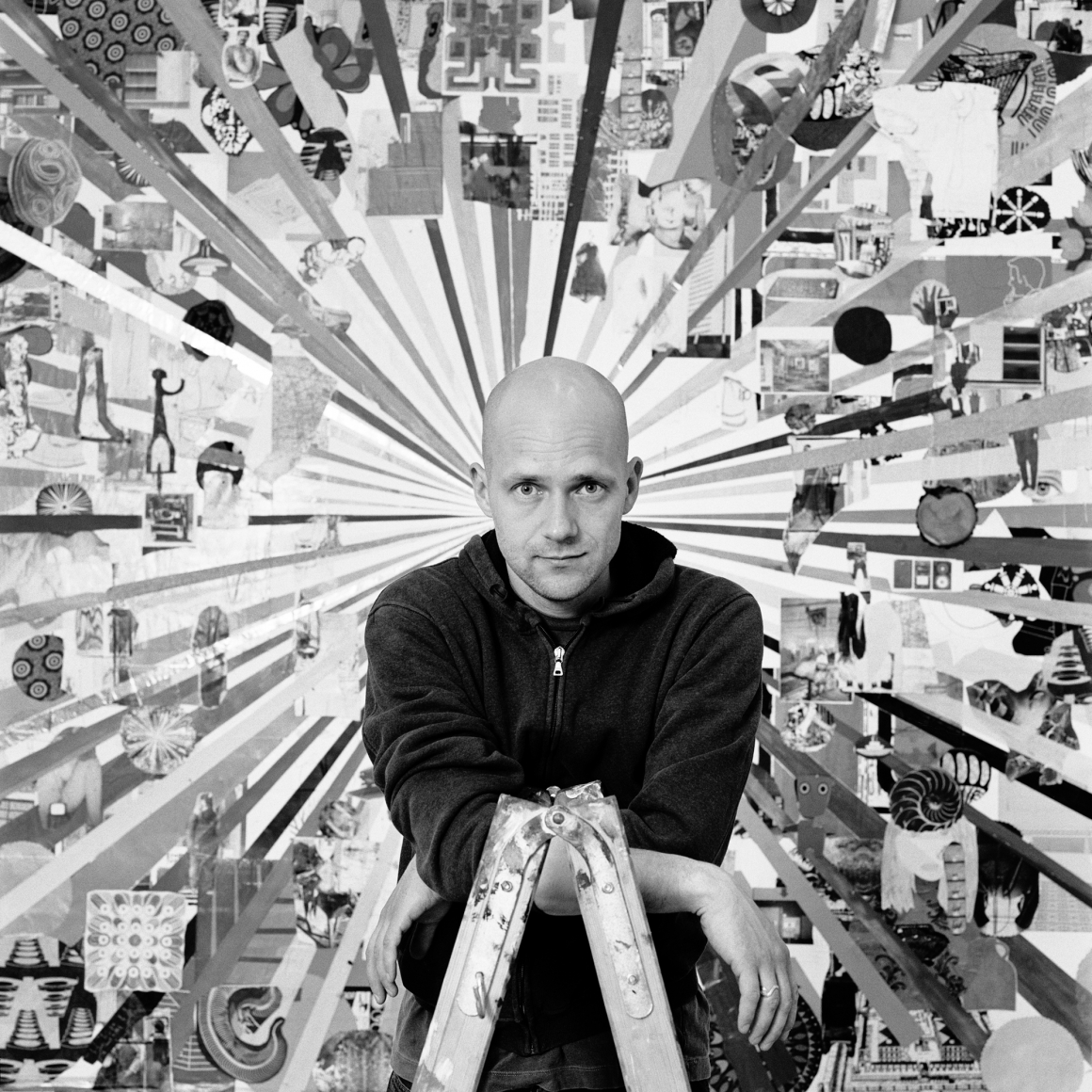 VARDI KAHANA, Tal R, Son of Cousin Shmuel, in His Studio, Copenhagen, Demark, 2004