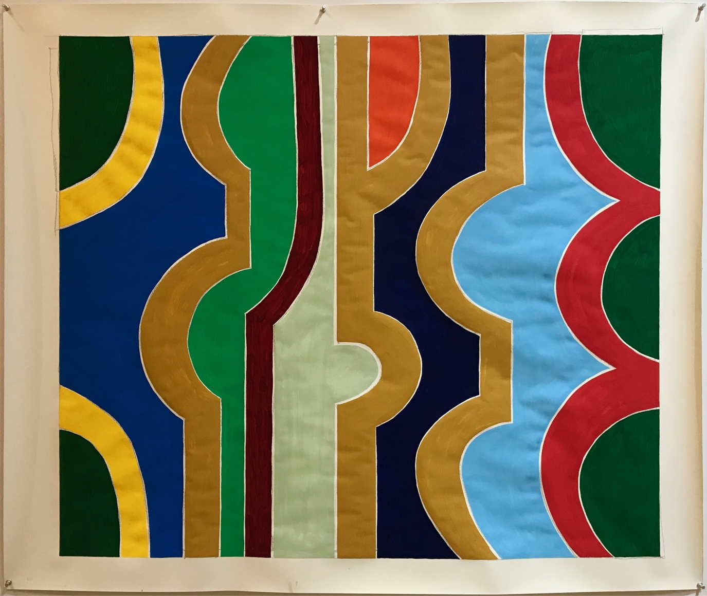 PATRICIA UDELL, #9 -- Composition in Red, Blue and Mint Green, 2019