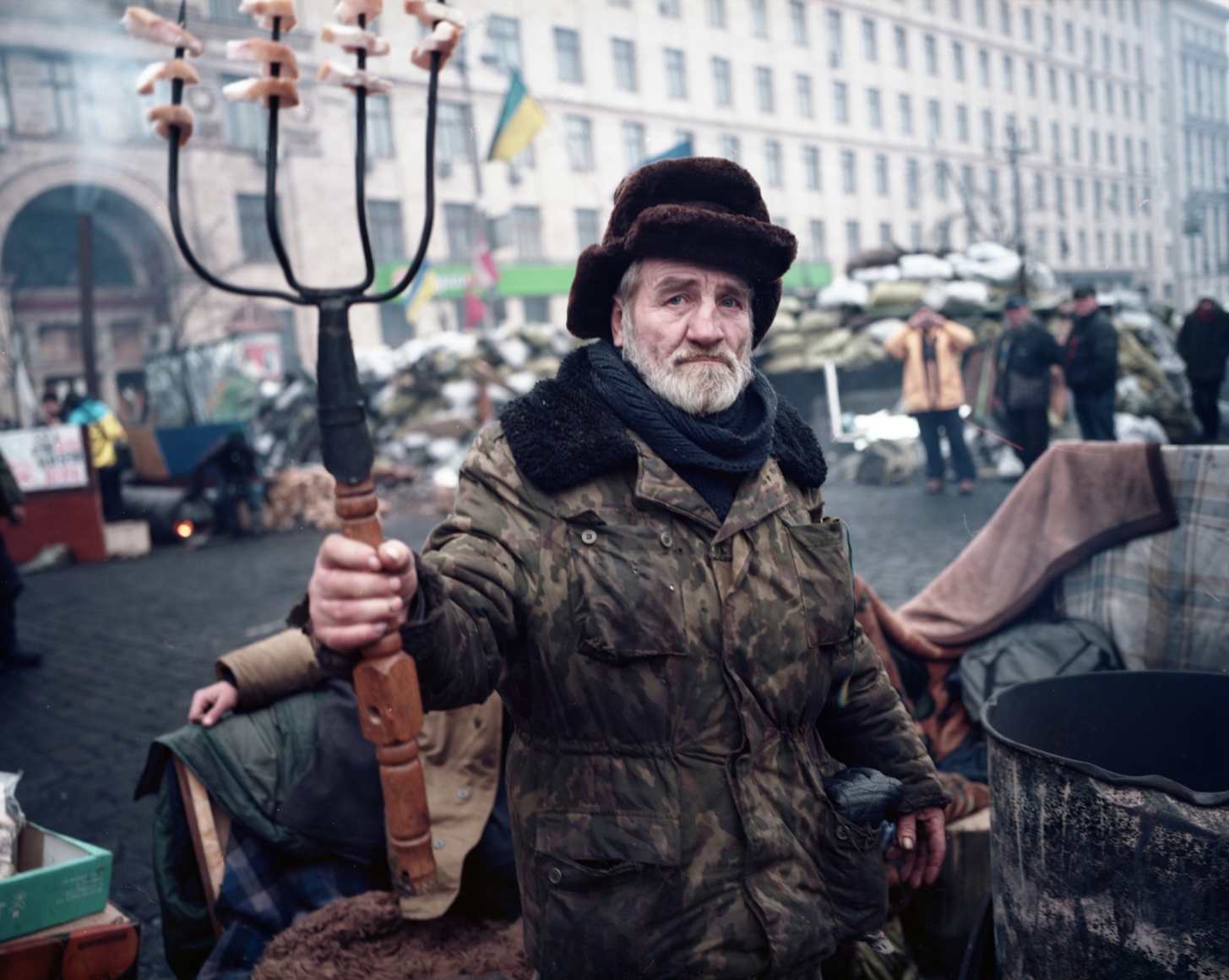 Pavel Wolberg, Untitled, Pitchfork (Kiev, 11 February), 2014, Archival Pigment Print