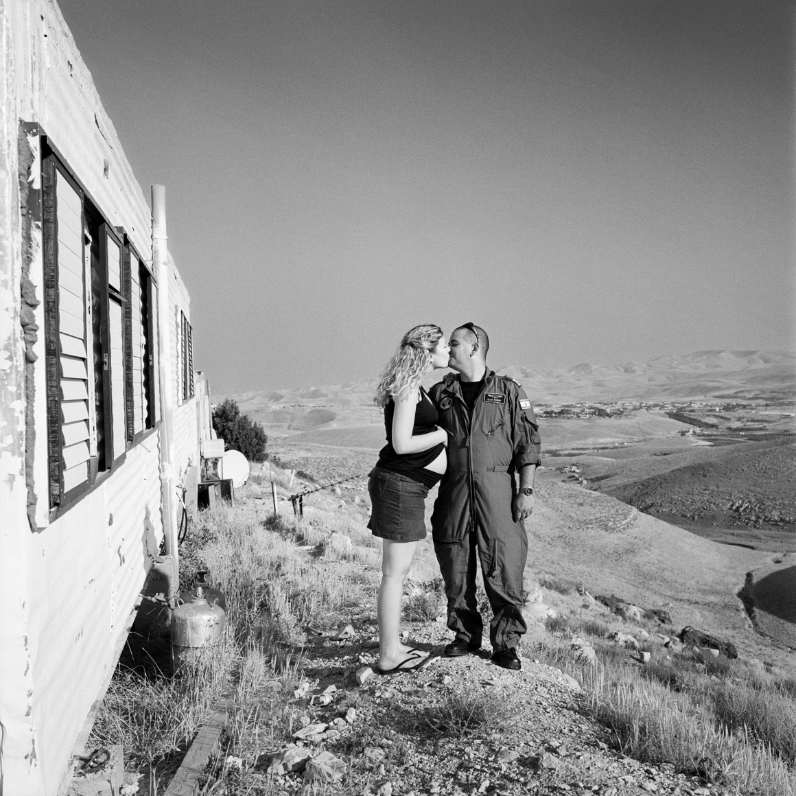 VARDI KAHANA, Neta, Cousin Yonina's Daughter, and Her Husband Elad, Nofei Prat, West Bank, 2003