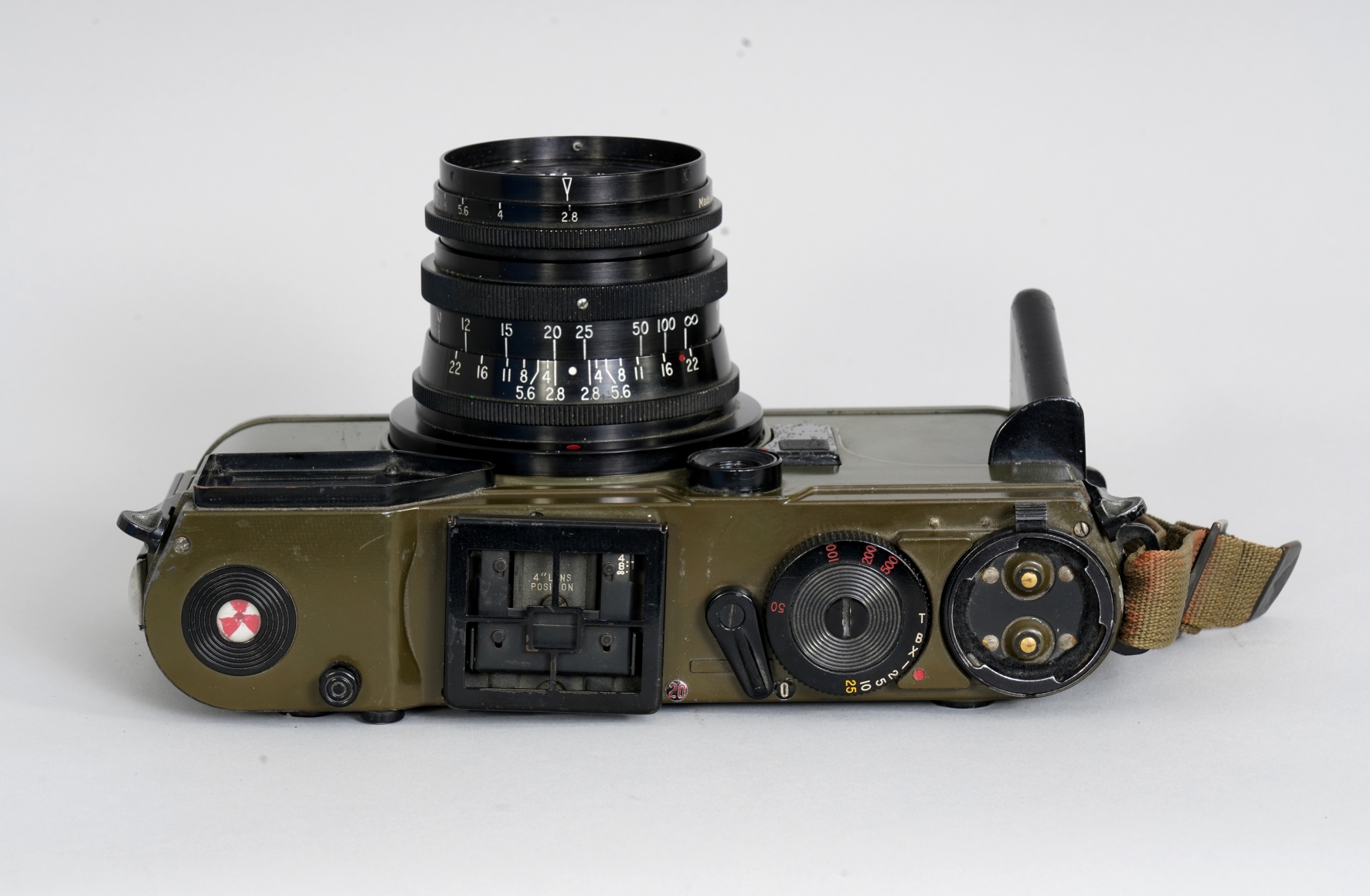 Combat Graflex 5.5x7cm rangefinder camera for 70mm roll film, rare