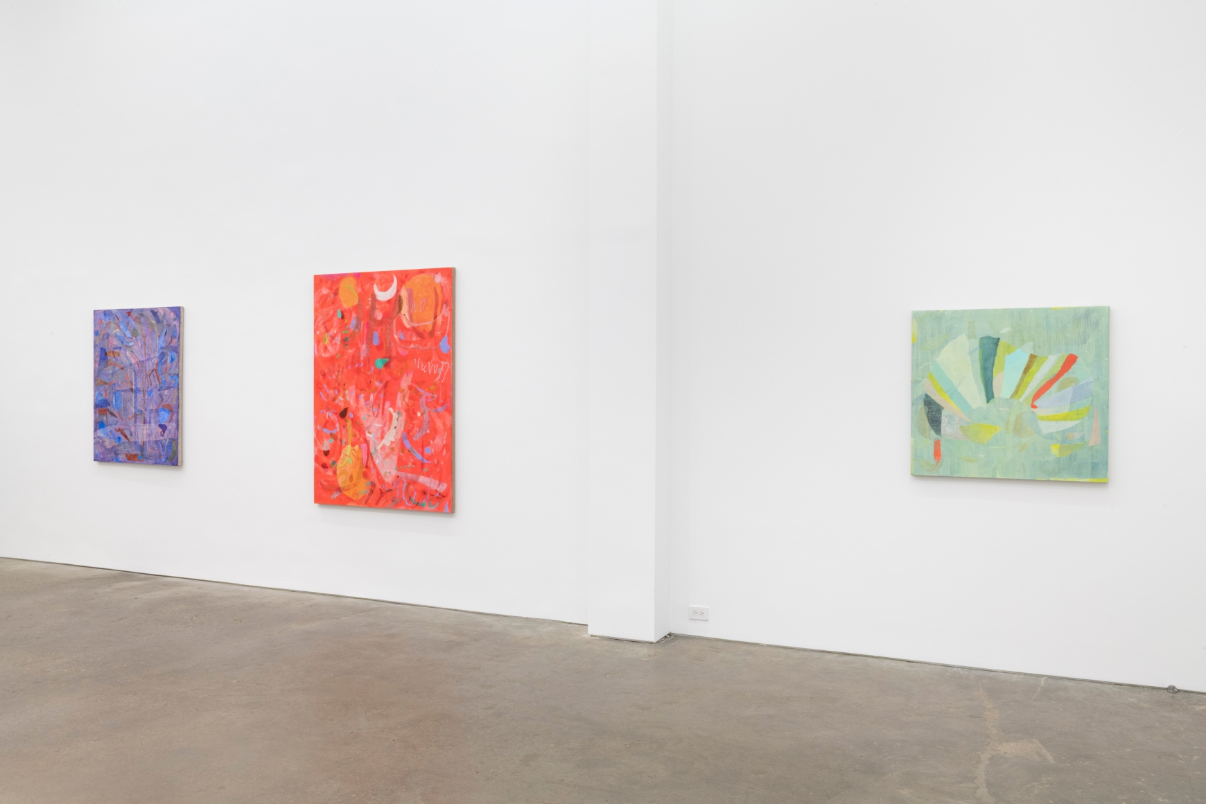 Clare Grill, installation view of There's the Air at Derek Eller Gallery, 2021