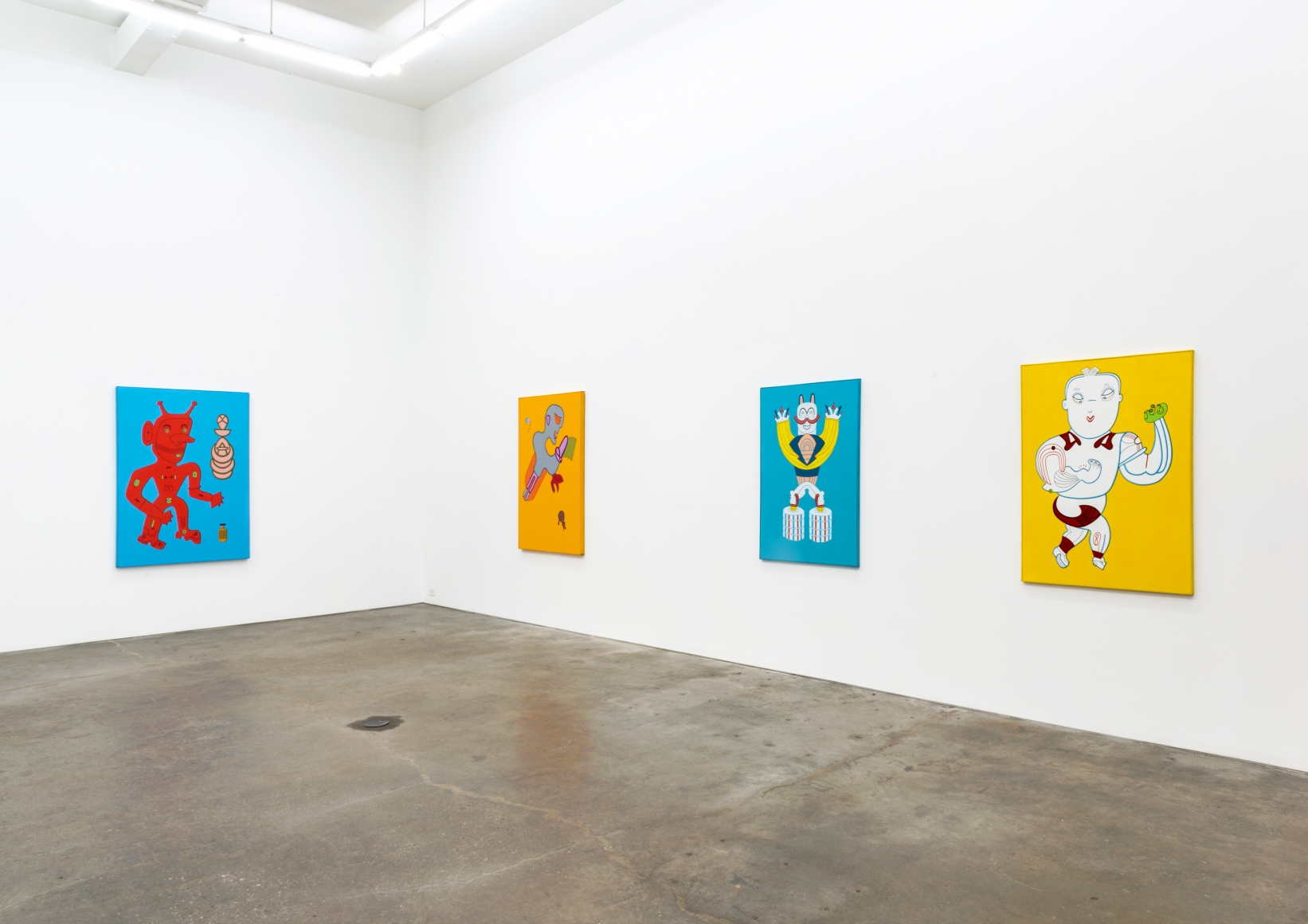 Karl Wirsum, Mr. Whatzit: Selections from the 1980s, installation view at Derek Eller Gallery, New York