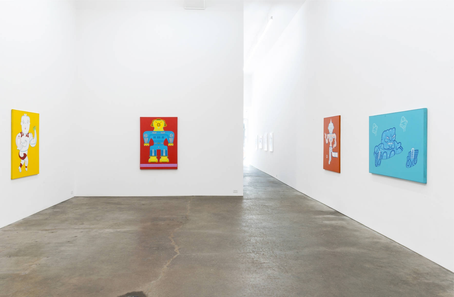 Karl Wirsum, Mr. Whatzit: Selections from the 1980s, installation view at Derek Eller Gallery, New York