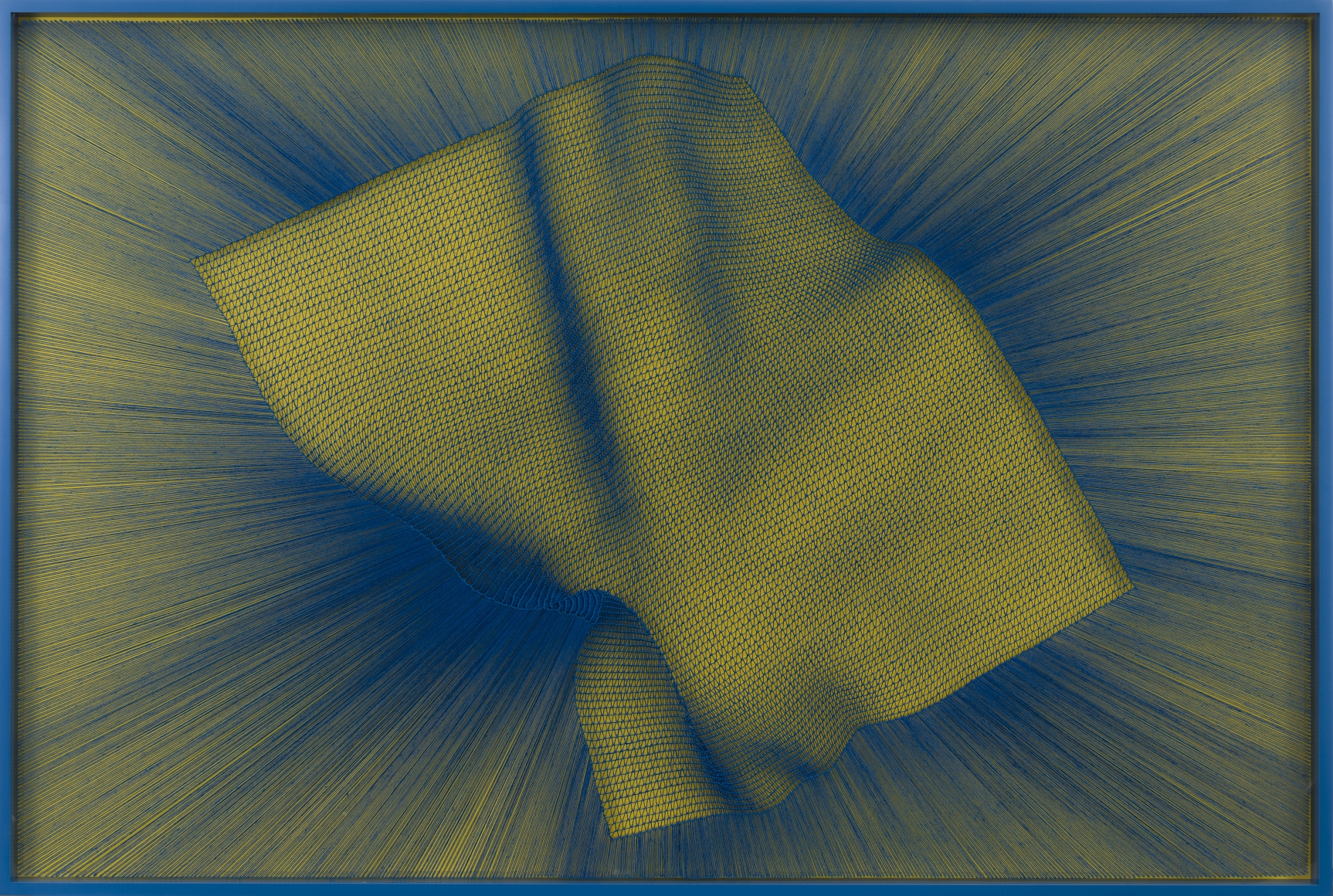 Alyson Shotz, Falling Fold (Blue), 2018