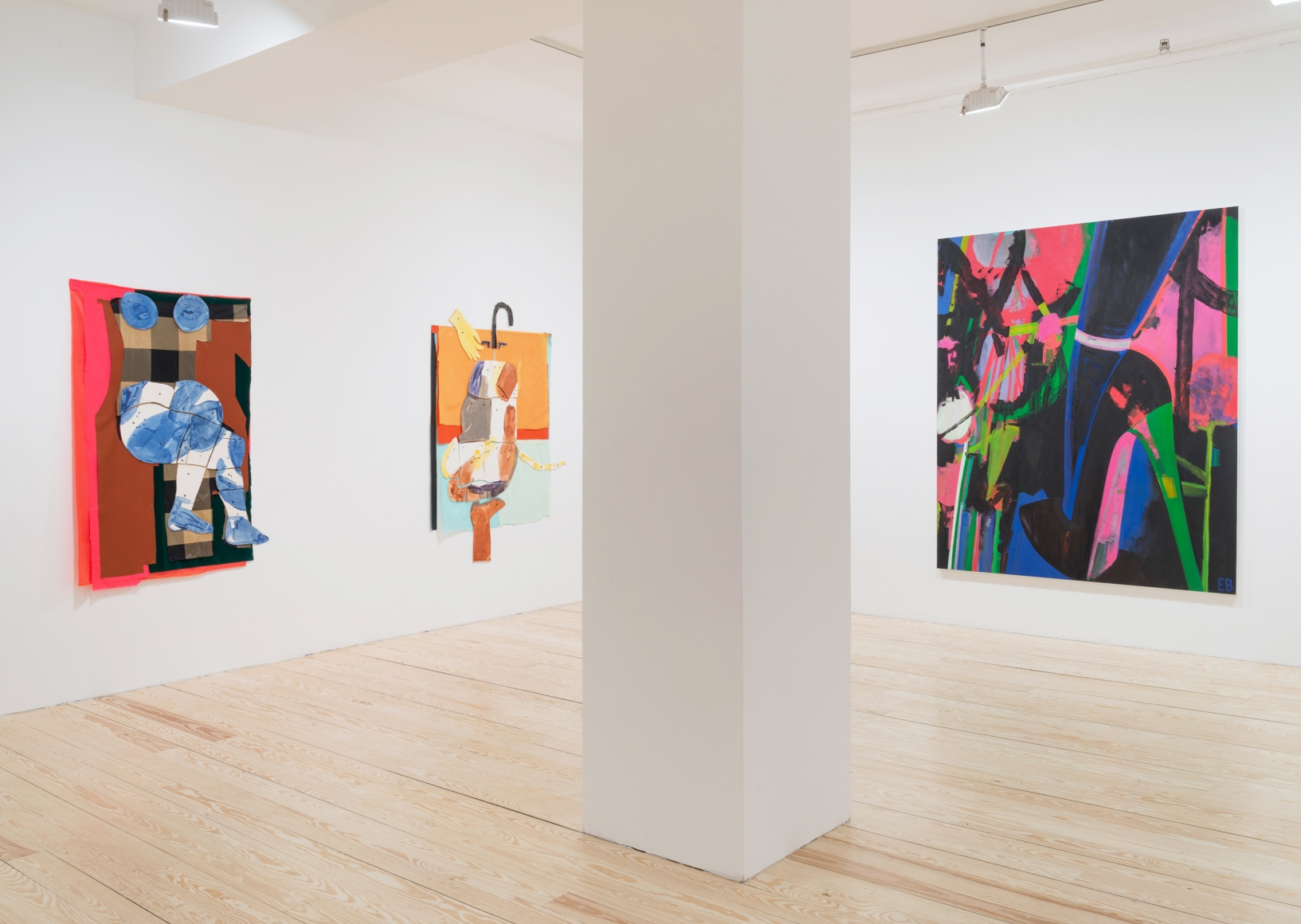 Ellen Berkenblit, Lee Maida, Tracy Miller, installation view