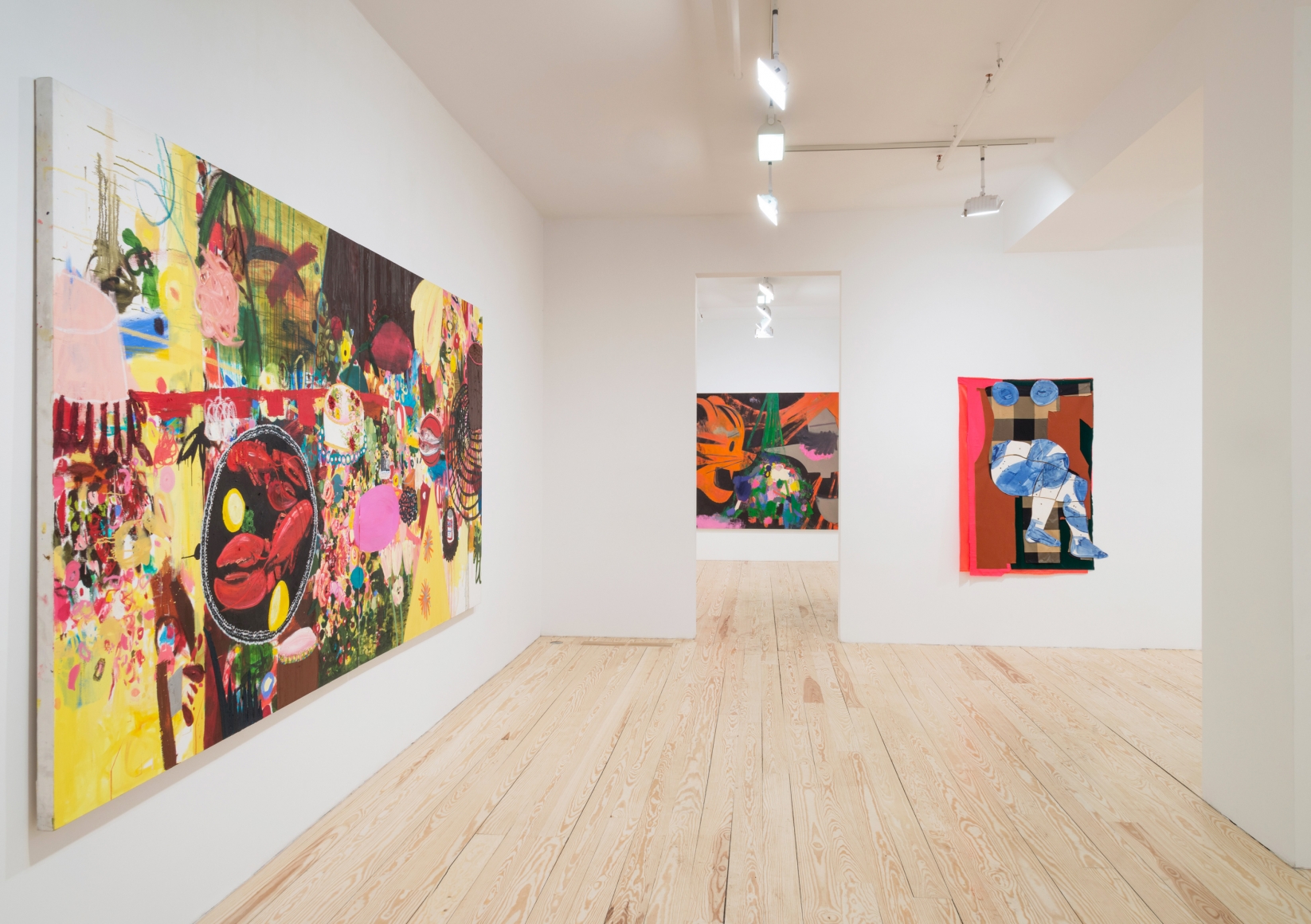 Ellen Berkenblit, Lee Maida, Tracy Miller, installation view