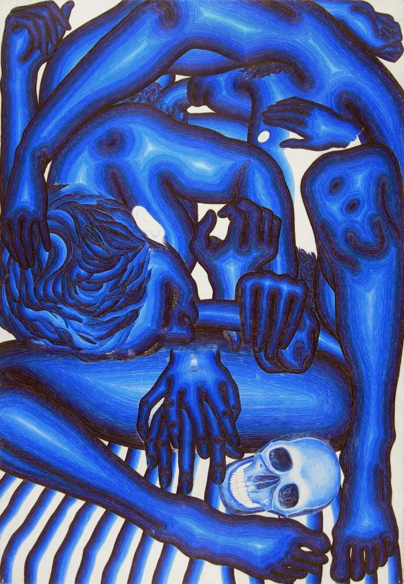 Boys on Film, 2007 , color pencil and graphite on paper