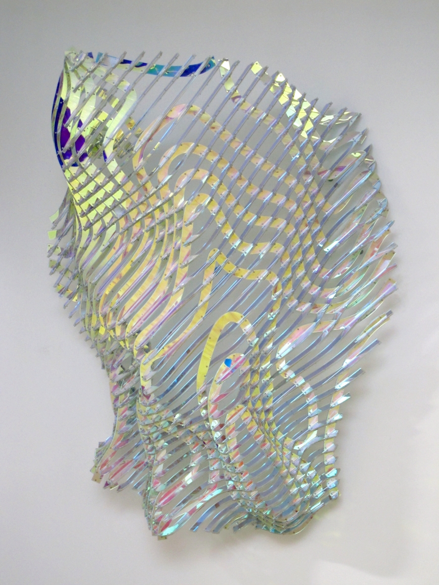 Visible Light, 2017, aluminium with dichroic acrylic