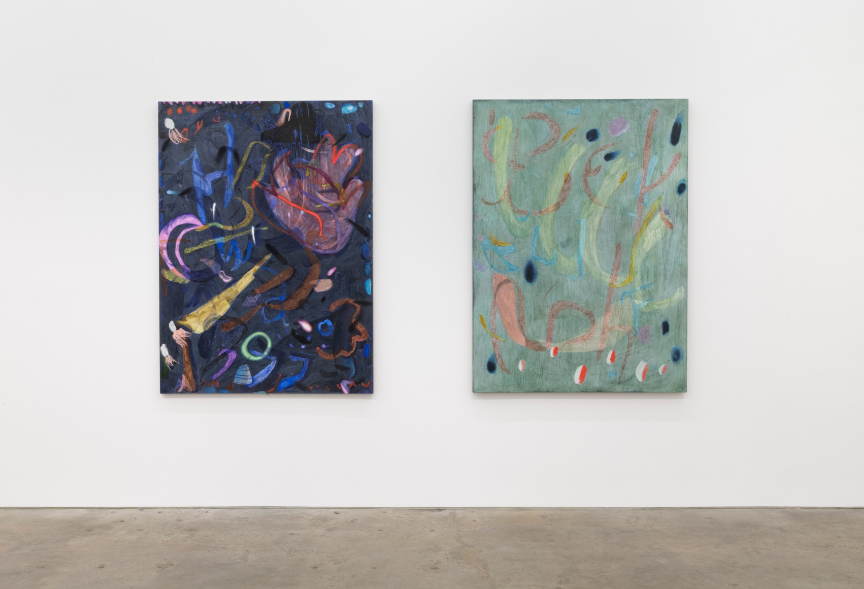 Clare Grill, installation view of There's the Air at Derek Eller Gallery, 2021